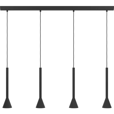 Afbeelding van EGLO Cortaderas Hanglamp GU10 113 cm Zwart/Goud