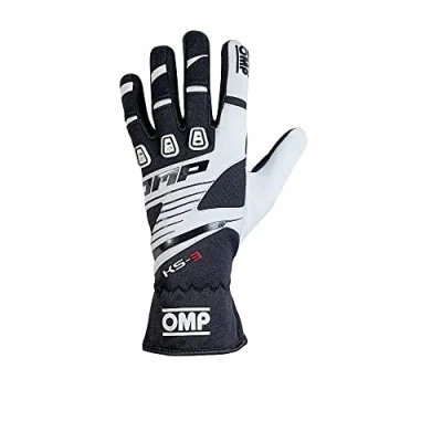 Afbeelding van Kartinghandschoenen OMP KS 3 Wit/Zwart Zwart/Wit L