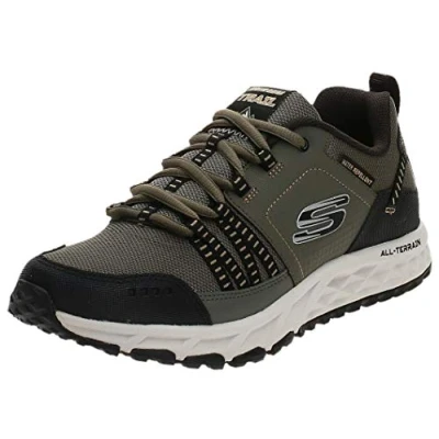 Afbeelding van Skechers Escape PLAN Sneakers laag, Heren, Maat: 40, Olive/black Leer en textiel