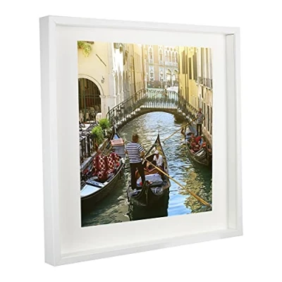 Afbeelding van BD ART diepe fotolijst, 50 x cm, 3D box, met passe partout, 30 plexiglas, wit