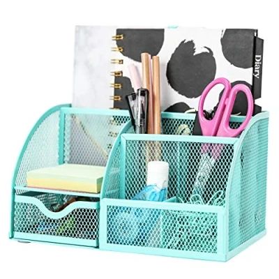 Afbeelding van organizer, bureau tidy, pennenhouder, multifunctionele organizer (turquoise)