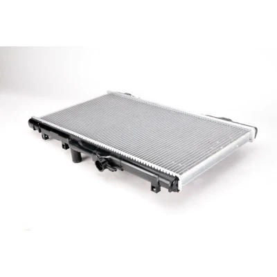 Afbeelding van THERMOTEC D72038TT Radiateur Aluminium voor voertuigen met/zonder airco 699 375 26 Handgeschakeld Koelribben gesoldeerd