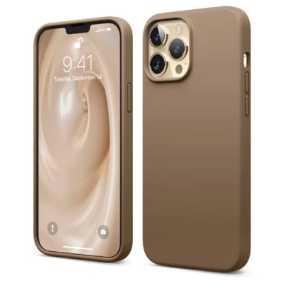 Afbeelding van elago Hoesjes van vloeibare siliconen compatibel met iPhone 13 Pro, 17 cm, beschermhoes gemaakt premium volledige bescherming, schokbestendig, 3 structuren, zachte microvezel