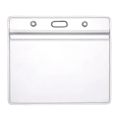 Afbeelding van ID kaarthouder, flexibel, horizontaal, waterdicht, voor identiteitskaart, vaccinatiekaart, 0,80 mm, transparant