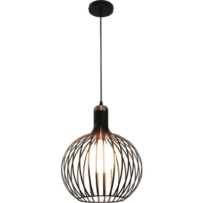 Afbeelding van RAGA 1x E27 pendel zwart+koper Ã˜35cm