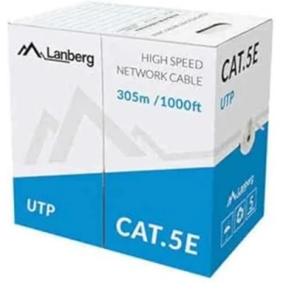 Afbeelding van Stevige UTP netwerkkabel categorie 5e Lanberg LCU5 11CC 0305 S Spoel 305 m