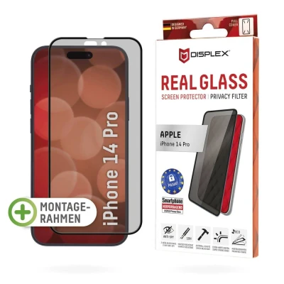 Afbeelding van DISPLEX Privacy Glass Full Cover 1707 Screenprotector (glas) Apple iPhone 14 Pro 1 stuk(s) Meekijkbescherming