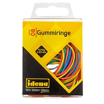Afbeelding van Idena 80 stuks rubberen ringen Ø 40 mm op kleur gesorteerd 334033