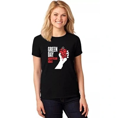 Afbeelding van Green Day American Idiot Dames T shirt XL Zwart
