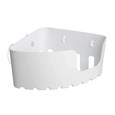 Afbeelding van TATAY 4520301 hoekrek met zuignappen, kunststof, 20 x 11 cm, wit