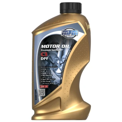 Afbeelding van Mpm Premium Synthetic C3 DPF 5W 30 1L Motorolie 05001DPF VOLKSWAGEN: Golf 7, 5, Polo IV Hatchback, BMW: 3 Saloon, Touring, 1 Hatchback