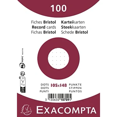 Afbeelding van Exacompta 10709E 20x 100 F.Bristol 105x14