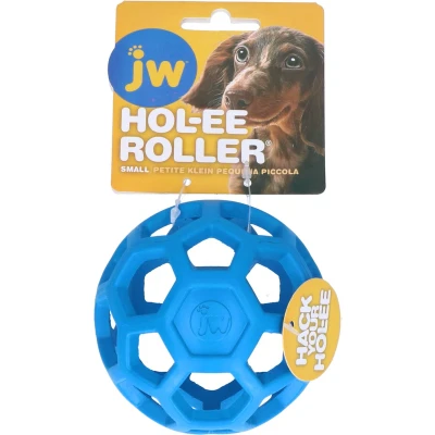 Afbeelding van JW HOL EE ROLLER Hondenspeeltje Hondenspeelgoed Hondenbal S Ø 9 cm Natuurrubber Blauw