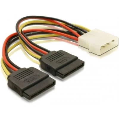 Image de Delock cable power sata hdd 2x &gt; 4pin male (60102)