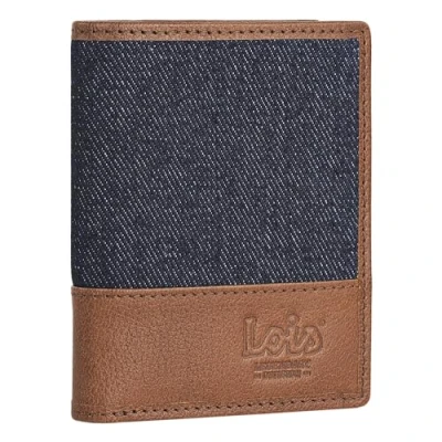 Afbeelding van Lois Portemonnee Leer Heren Functioneel Duurzaam Voor Men, met Tijdloze, Bestendige Leer. RFID Portemonnee. 205704, blauw, Sport