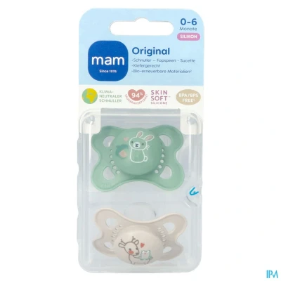 Image de Mam Sucette Original Pure Silicone 0 6m Unisexe