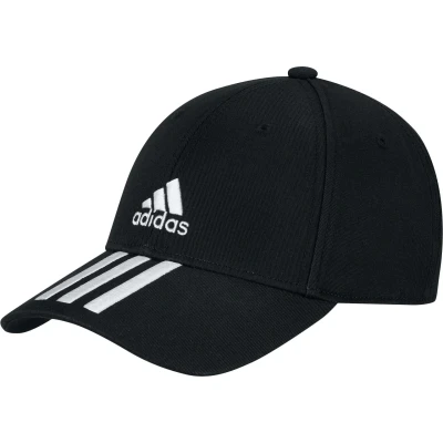 Afbeelding van Adidas Baseball 3 Stripes Twill Tennispet Black Zwart Accessoires