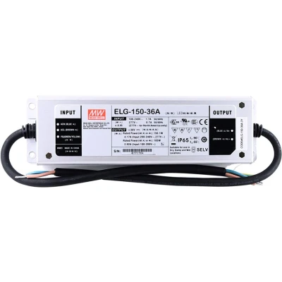 Afbeelding van Mean Well ELG 150 36A 3Y LED transformator, driver Constante spanning, stroomsterkte 150.1 W 2.1 4.17 A 32.4 39.6 V/DC Instelbaar, Montage op