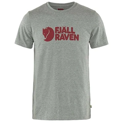 Afbeelding van Fjällräven Logo Shirt Heren Grey Melange L Grijs Outdoor