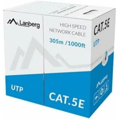 Afbeelding van Stevige UTP netwerkkabel categorie 5e Lanberg LCU5 10CC 0305 B 305 m Blauw