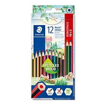 Afbeelding van Kleurpotlood Noris 185 set à 10+2 kleuren gratis
