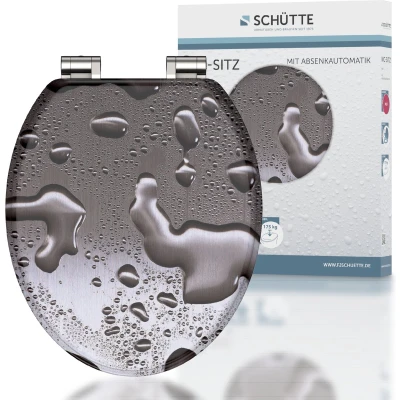 Afbeelding van Toiletbril met soft close GREY STEEL
