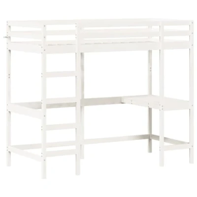 Image de vidaXL Lit superposé sans matelas blanc 90x190 cm bois de pin massif842859