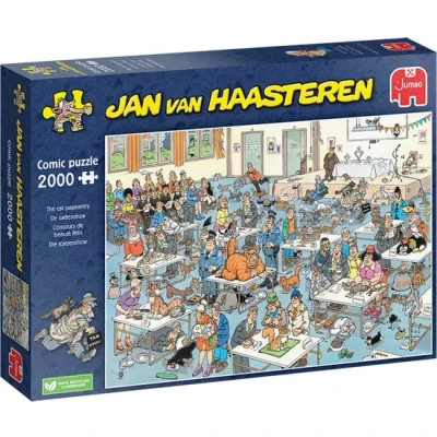 Afbeelding van Jan Van Haasteren Puzzel De Kattenshow 2000 Stukjes