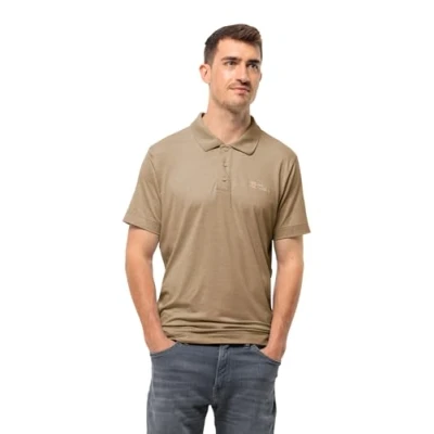 Afbeelding van Jack Wolfskin TRAVEL POLO M Heren Outdoorshirt sand storm Maat S
