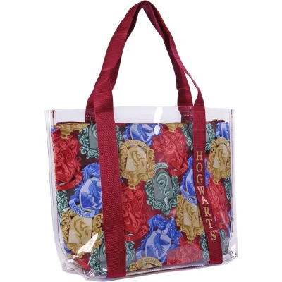 Afbeelding van Harry Potter Hogwarts Transparante Handtas Strandtas Boodschappen Schoudertas