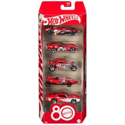 Image de Pack 5 véhicules Hot Wheels Mattel 80 ans