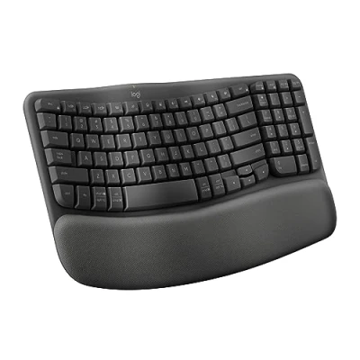 Afbeelding van Logitech Toetsenbord Wave Keys Ergonomic Qwerty Zwart (920 012304)