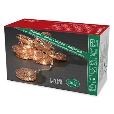Afbeelding van Konstsmide 3147 603 Motief lichtketting Binnen werkt op batterijen Aantal lampen 10 LED Warmwit Verlichte lengte: 0.9 m