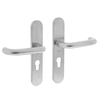 Afbeelding van Intersteel Deurkruk Rond op schild profielcilindergat 55 mm rvs geborsteld