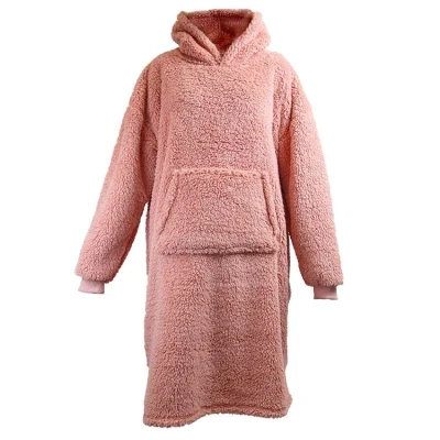 Afbeelding van Unique Living Hoodie Teddy old Pink 70x110cm