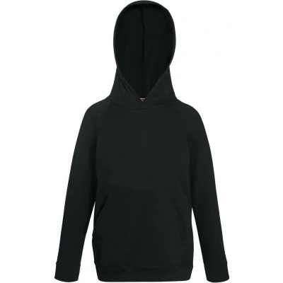 Afbeelding van Fruit Of The Loom Kinderen Unisex Lichtgewicht Sweatshirt Met Capuchon / Hoodie (Zwart)