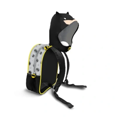 Afbeelding van Batman Chibi Hood rugzak met capuchon, grijs, 26 x 31 cm, inhoud 8,5 l, eenheidsmaat, grijs., capuchon