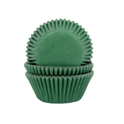 Afbeelding van Cupcake Cups HoM Donker Groen 50x33mm. 50st.