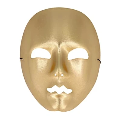 Afbeelding van Boland Gezichtsmasker Mime Goud Volwassenen Goochelaar Grappig Fout