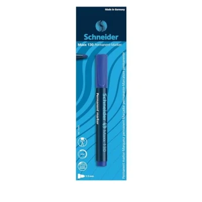Afbeelding van Schneider permanent marker Maxx 130 schrijfkleur blauw met ronde punt navulbaar S 71303