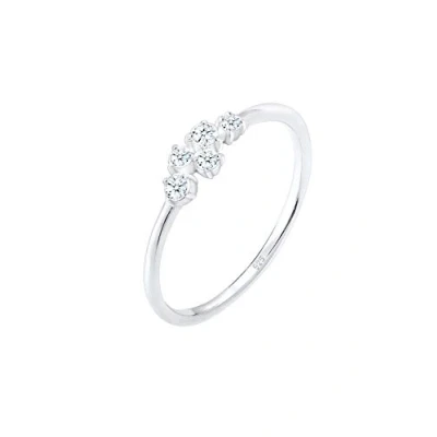 Afbeelding van Elli PREMIUM Dames Ring Engagement Elegant met Diamant (0,12 ct) in 925 Sterling Zilver