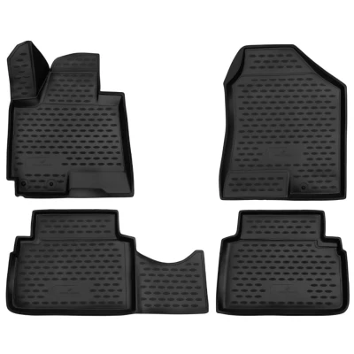 Afbeelding van WALSER XTR 75159 Vloermatset Rubber voor en achter Zwart Op maat gemaakt