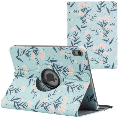 Afbeelding van imoshion Tablet Hoes Geschikt voor iPad 10e generatie (2022) 10.9 inch 360 Draaibare Design Bookcase 2.0 Flowers