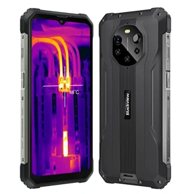 Afbeelding van Blackview 5G BL8800 Pro thermische lens voor smartphone, onbreekbaar, 50 MP, viervoudige camera, afmetingen 700 8 GB + 128 GB, 6,58 inch FHD+, 8380 mAh, 33 W, snel opladen, IP68, stevig, ontgrendeld,