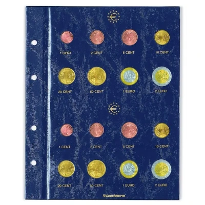 Afbeelding van Leuchtturm Leuchtturm, Vista, Bladen (4 rings) Euromunten sets (2 sets) Transparant afm: 202x252 mm. per 2 st.