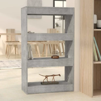 Afbeelding van Boekenkast/kamerscherm 60x30x103 cm spaanplaat betongrijs