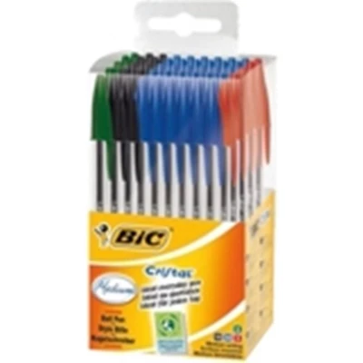 Afbeelding van Bic balpen M10 Clic, doos met 50 stuks in geassorteerde kleuren