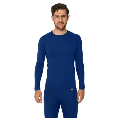 Afbeelding van Danish Endurance Merino LONG Sleeve Shirt Hemd, Heren, Maat: Large, Navy