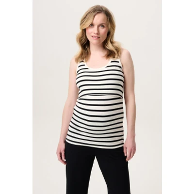 Afbeelding van Noppies Stilljamee Top, Dames, Maat: Small, Cream stripe