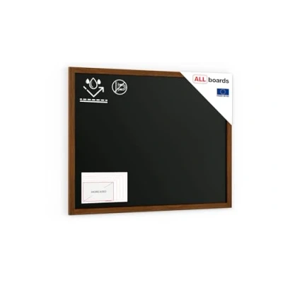 Afbeelding van ALLboards Waterbestendig krijtbord met houten frame, 120 x 90 cm, beschrijfbaar krijt en krijtmarkers, voor bar, restaurant, menu